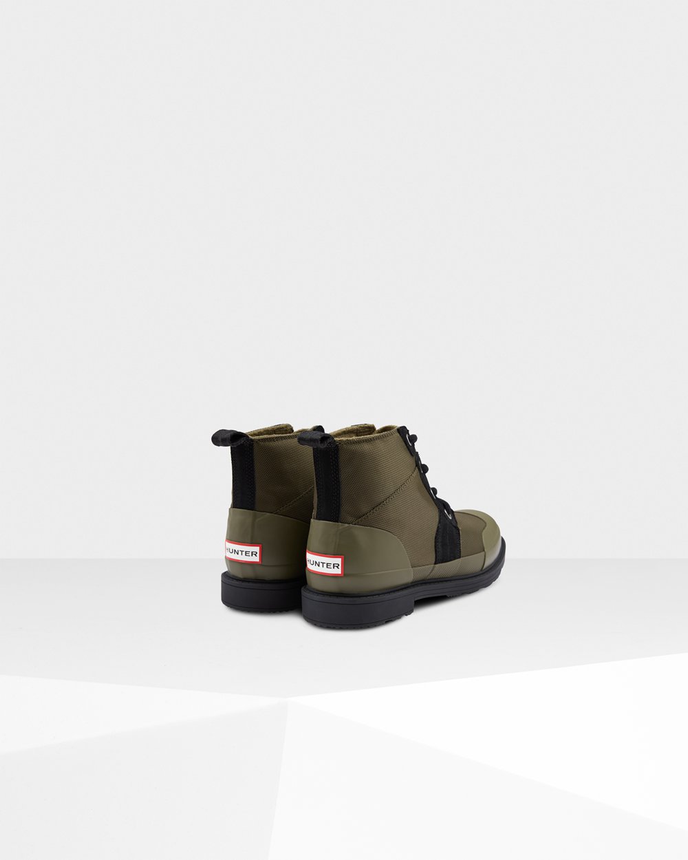 Men Hunter Original Insulated Ankle | Commando Boots Black/Olive | NZ-2316-TIAY